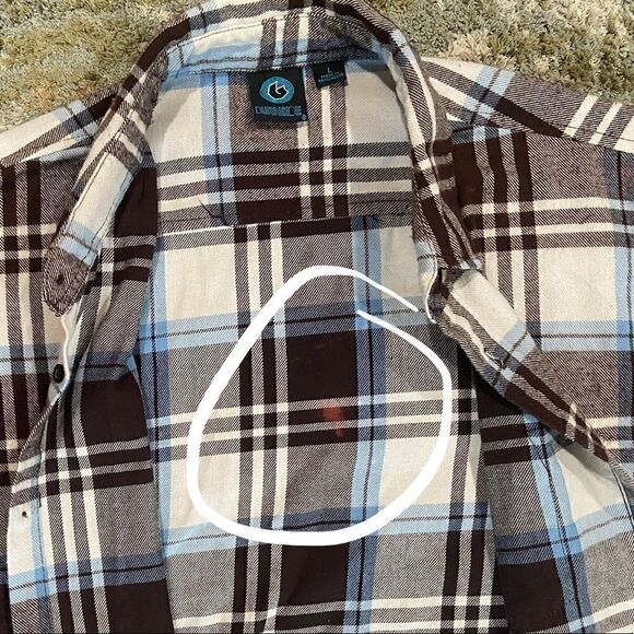 91. Mens size L Burnside long sleeve button down gently used - Picture 9 of 11